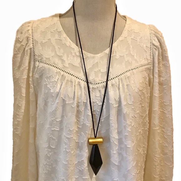 ZSISKA Dolomites Black & Gold Foil Pendant Necklace Set - Picture 3 of 10